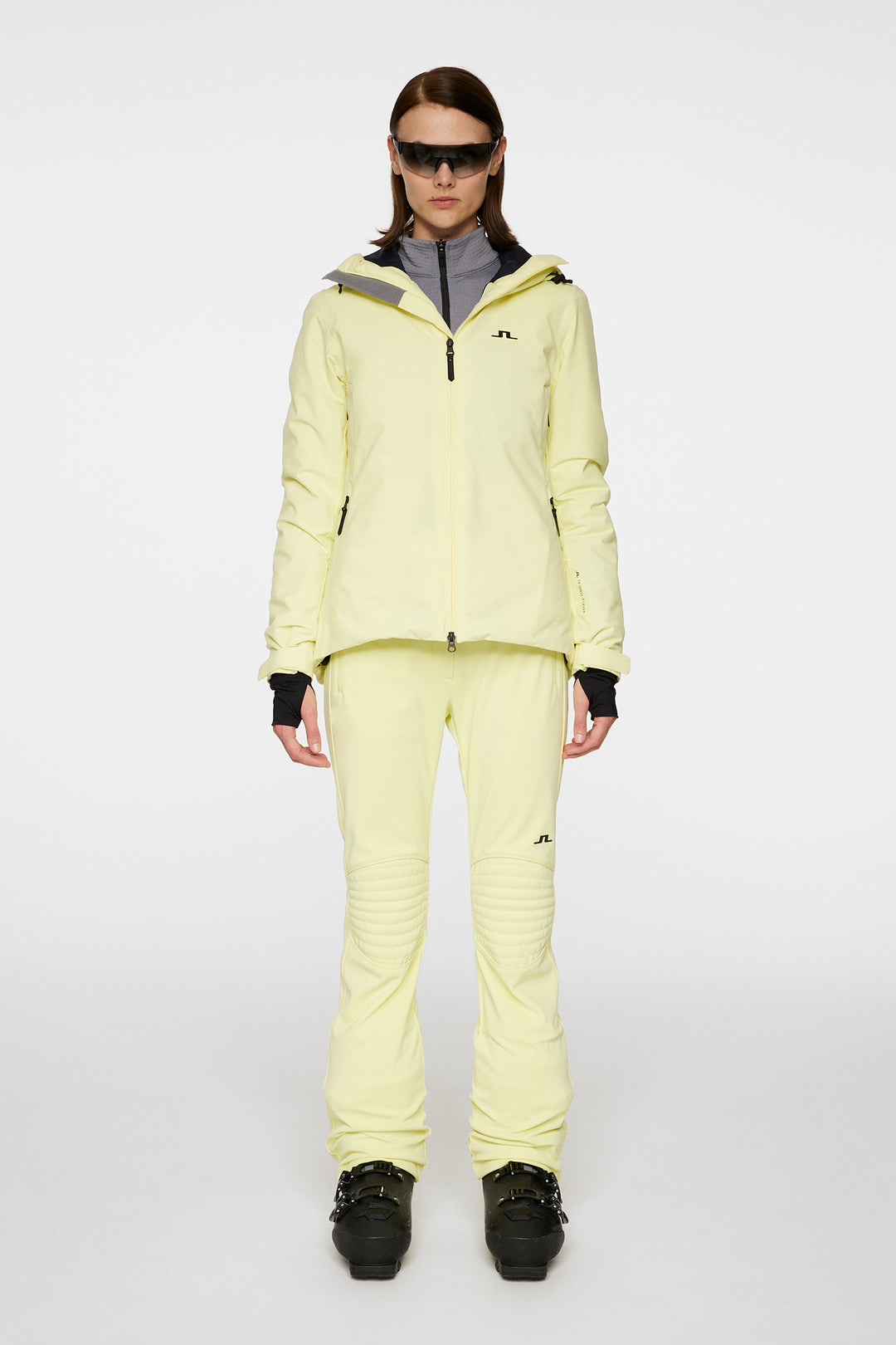 J.Lindeberg Women's STARLING Ski Jacket - PALE LIME YELLOW