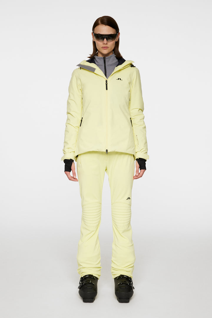 J.Lindeberg Women's STARLING Ski Jacket - PALE LIME YELLOW