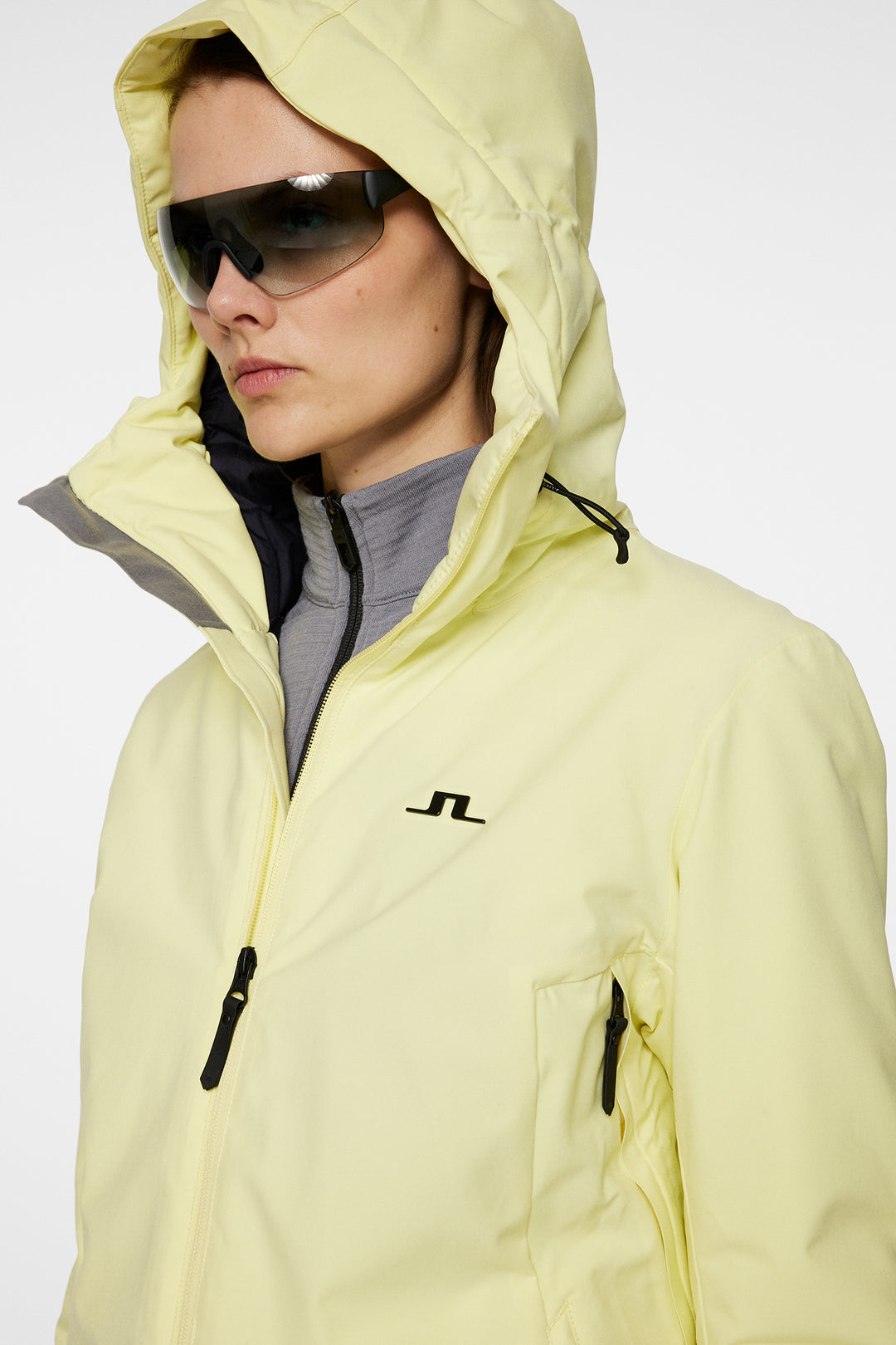 J.Lindeberg Women's STARLING Ski Jacket - PALE LIME YELLOW