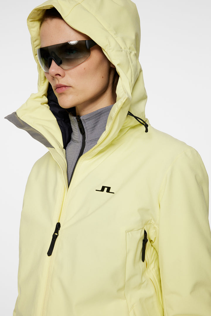 J.Lindeberg Women's STARLING Ski Jacket - PALE LIME YELLOW