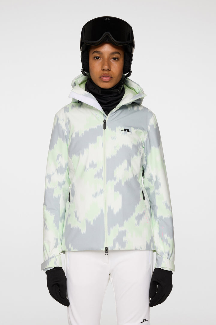J.Lindeberg Women's STARLING Printed Ski Jacket - WARP AMBROSIA