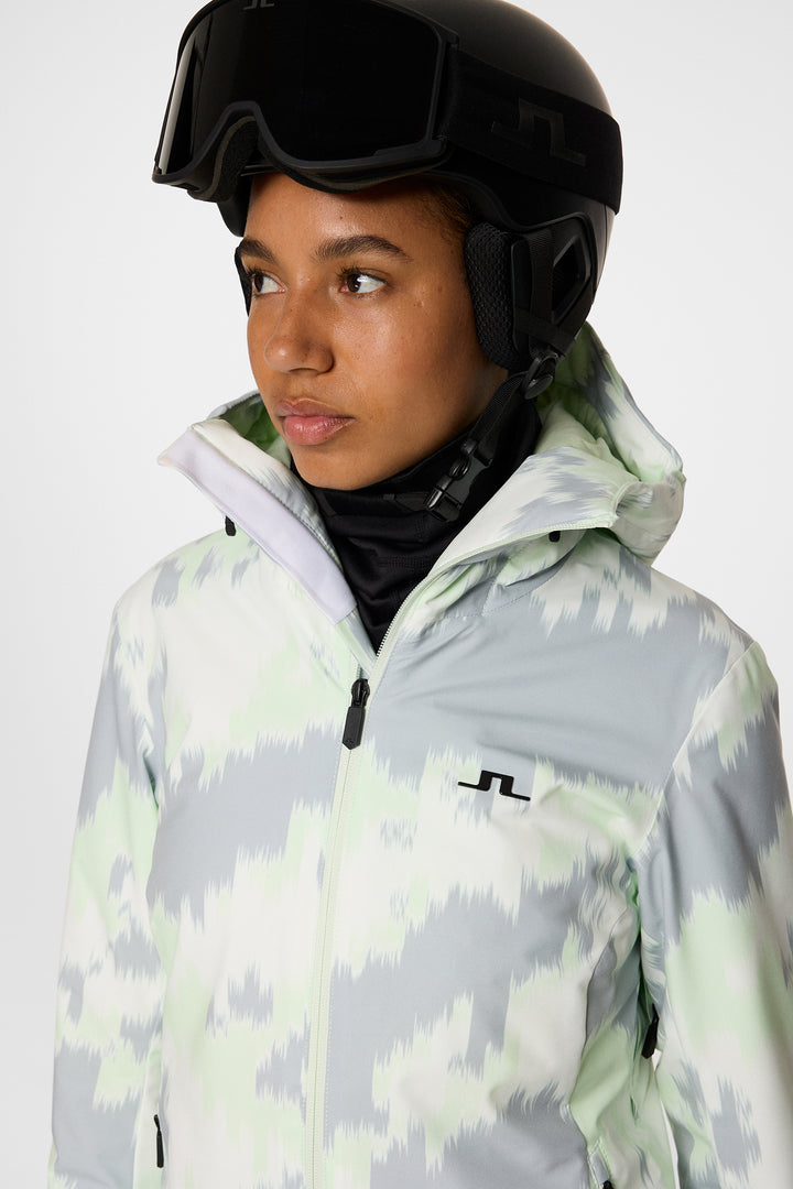 J.Lindeberg Women's STARLING Printed Ski Jacket - WARP AMBROSIA