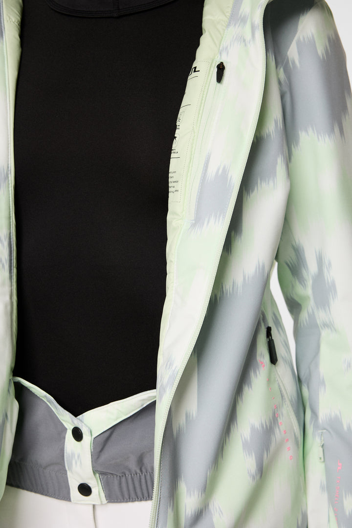 J.Lindeberg Women's STARLING Printed Ski Jacket - WARP AMBROSIA