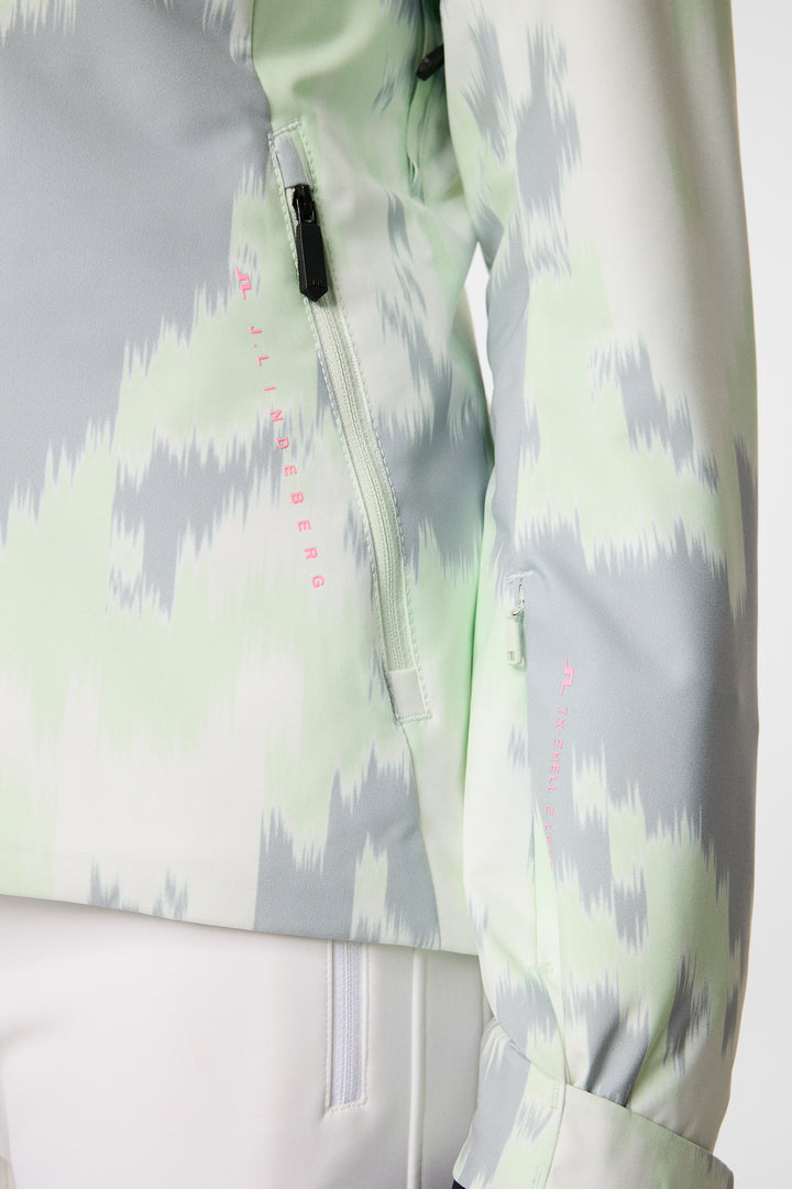 J.Lindeberg Women's STARLING Printed Ski Jacket - WARP AMBROSIA