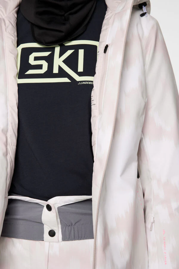 J.Lindeberg Women's STARLING Printed Ski Jacket - GREY LILAC