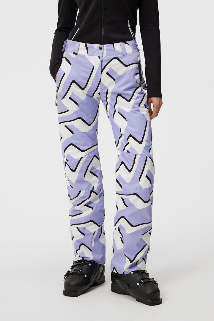 J.Lindeberg Women's Isella Ski Pants Printed - Bridge Wave Sweet Lavender