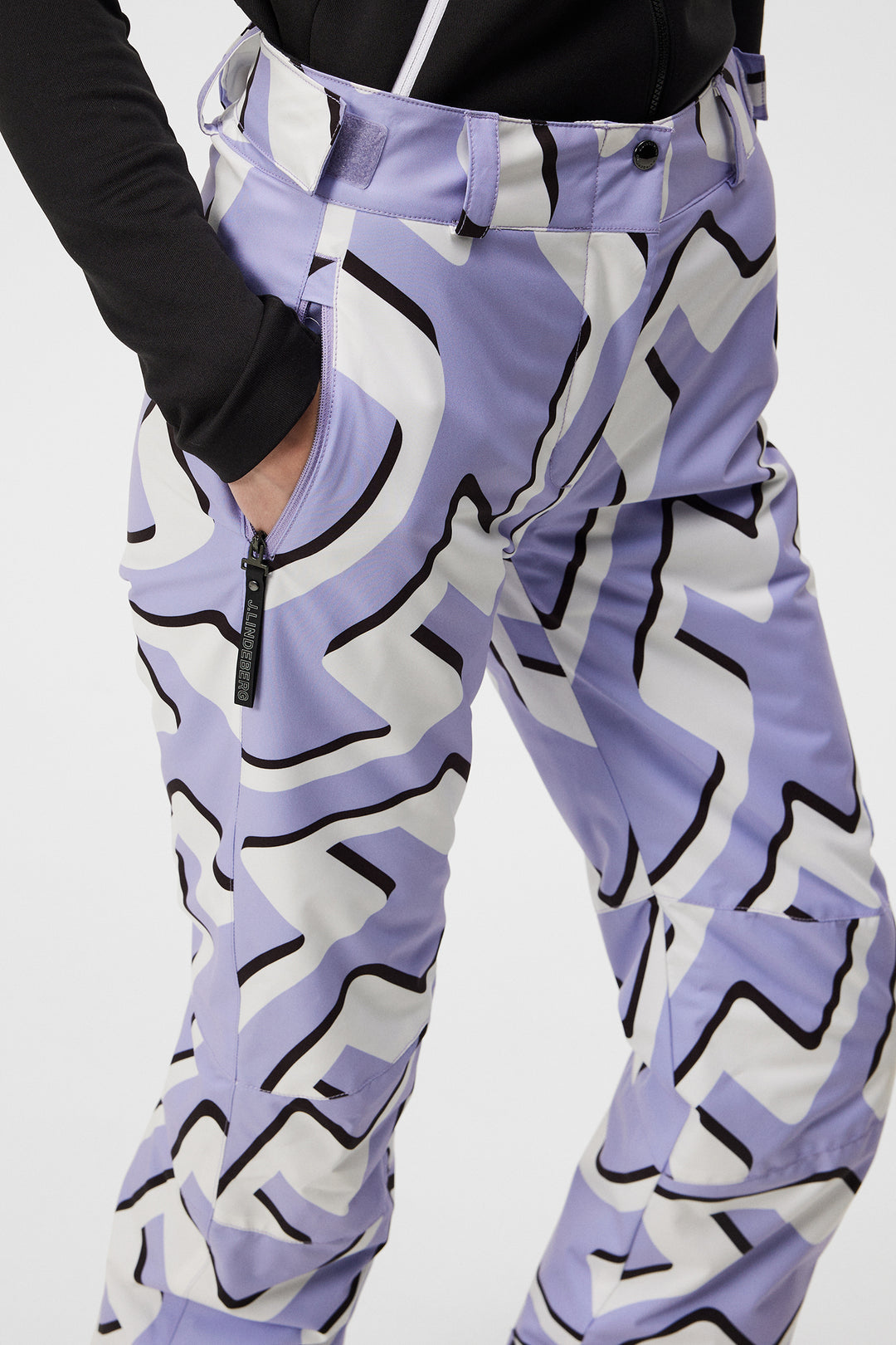 J.Lindeberg Women's Isella Ski Pants Printed - Bridge Wave Sweet Lavender