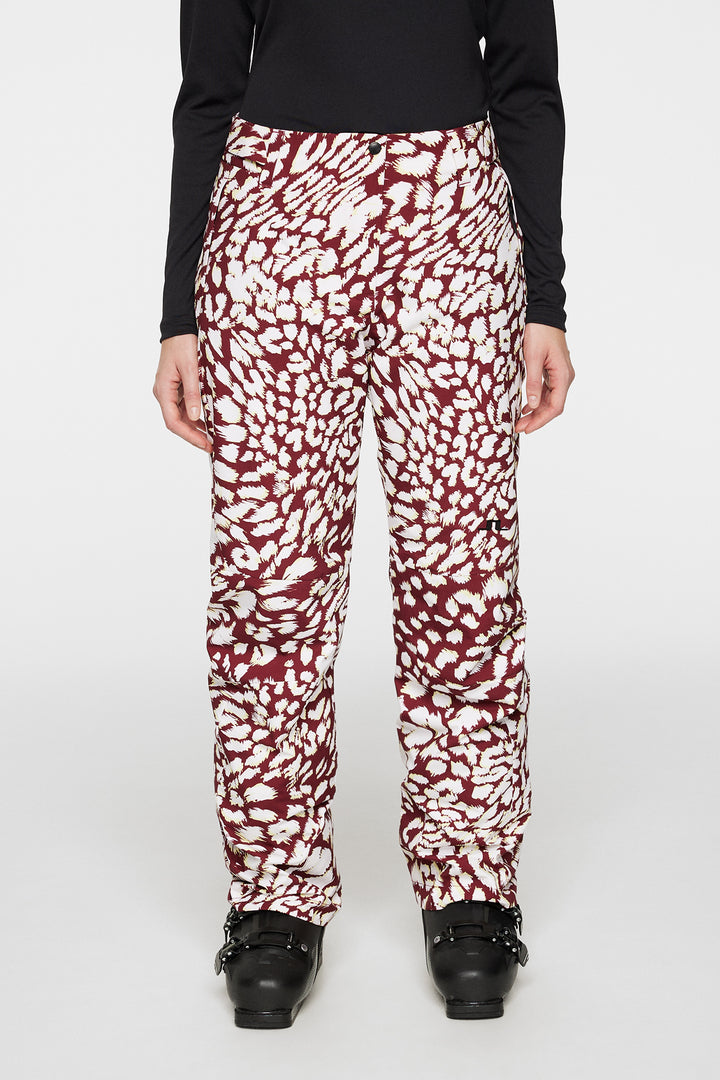 J.Lindeberg Women's PAULINE SKI Pant - GLITCH LEO LIME