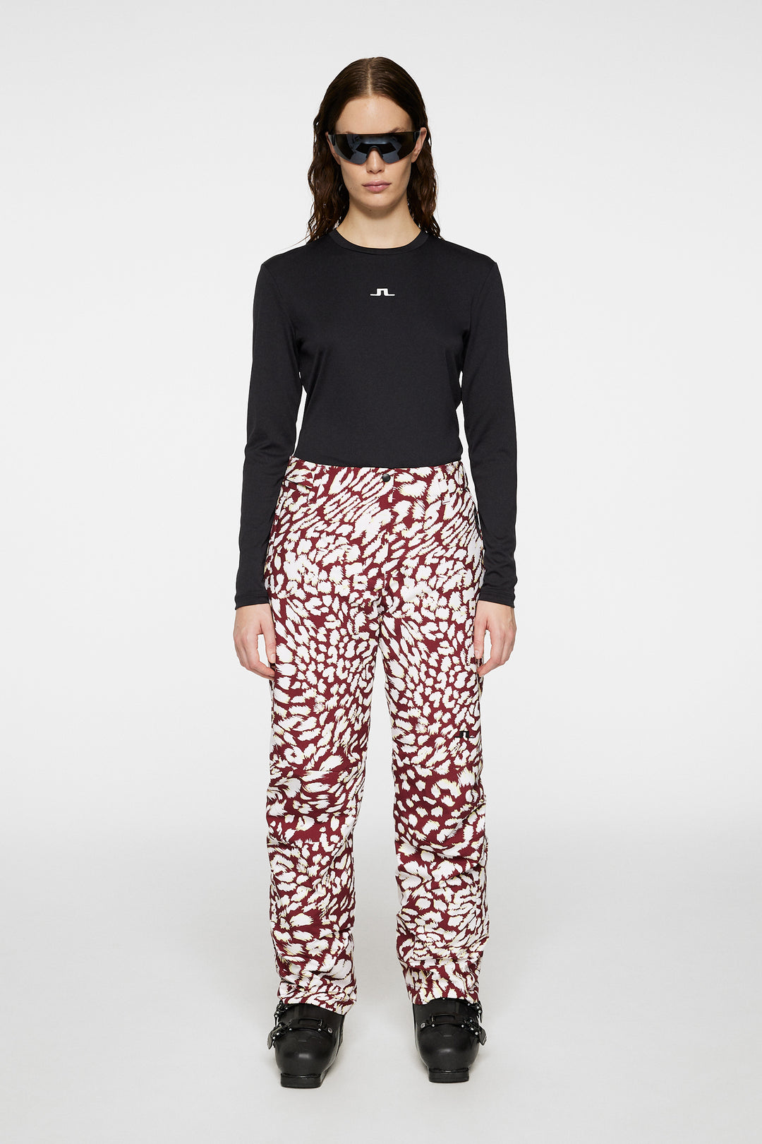 J.Lindeberg Women's PAULINE SKI Pant - GLITCH LEO LIME