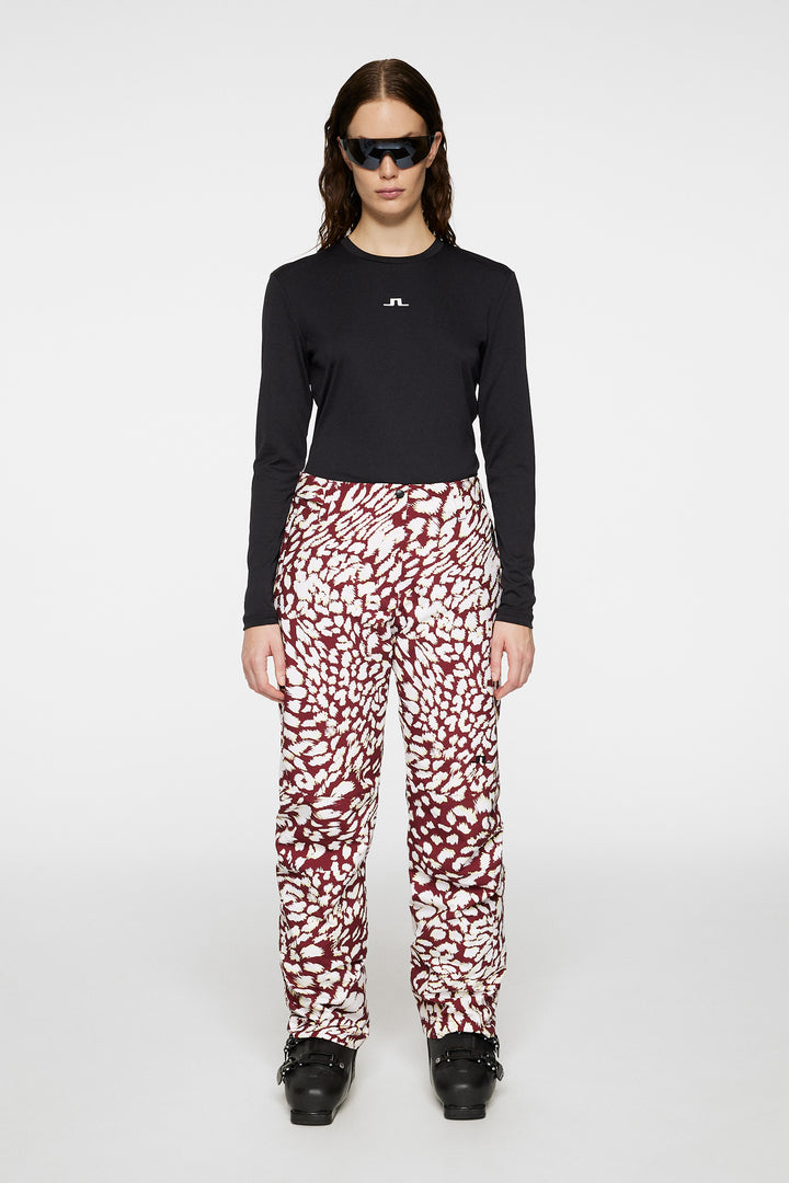 J.Lindeberg Women's PAULINE SKI Pant - GLITCH LEO LIME