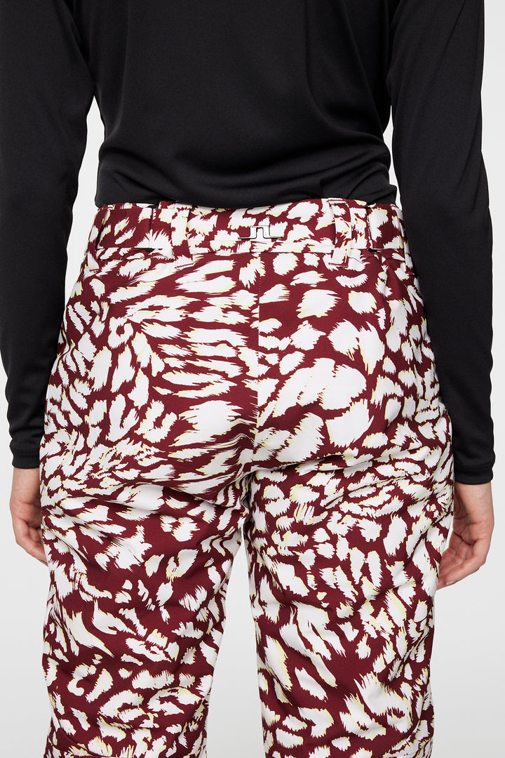 J.Lindeberg Women's PAULINE SKI Pant - GLITCH LEO LIME