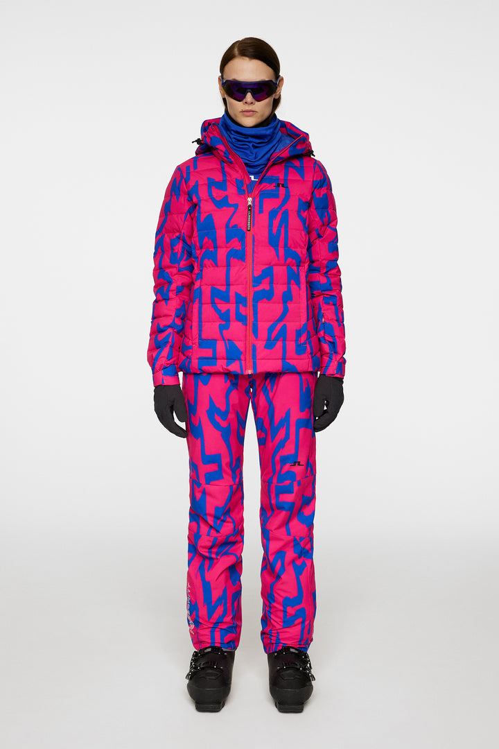 J.Lindeberg Women's PAULINE SKI Pant -  GLITCH BRIDGE PINK