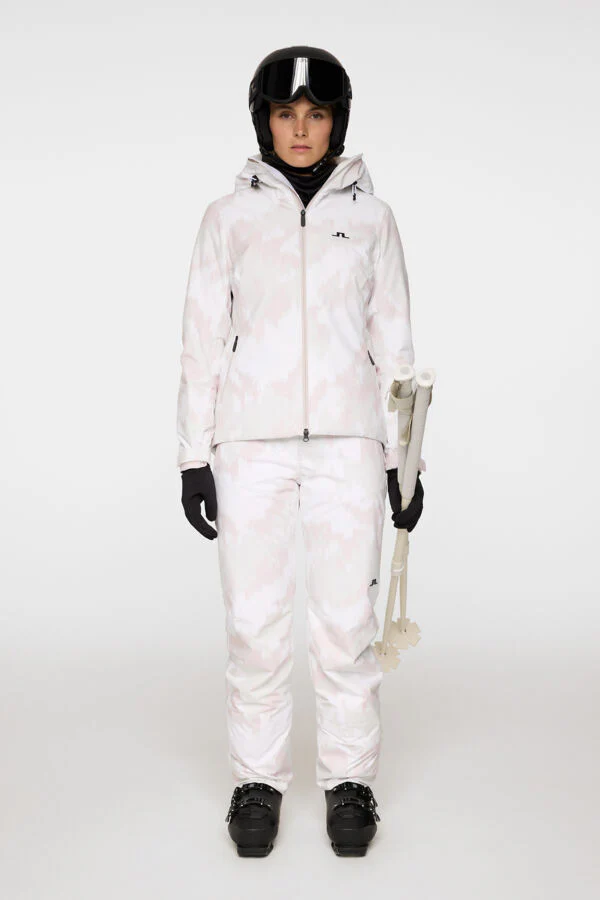 J.Lindeberg Women's ROSARIO SKI Pant Printed-  WARP GREY LILAC