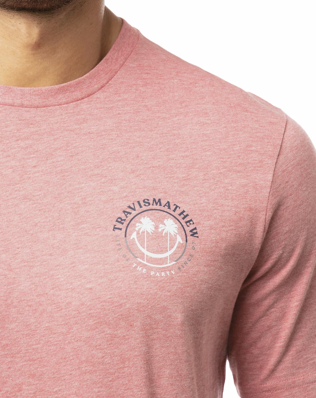 TRAVIS MATHEW PLAY DATE T-SHIRT - HEATHER GARNET ROSE