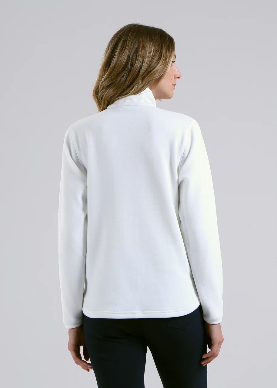 Chervo Women's TRENINO Pro-Therm® Half-Zip Microfleece Sweater - CHALK WHITE
