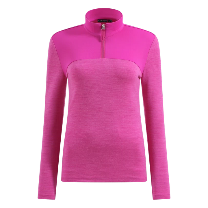 Chervò Women's TRUCCATA Pro-Therm® Quarter-Zip Wool Blend Midlayer - FUCHSIA