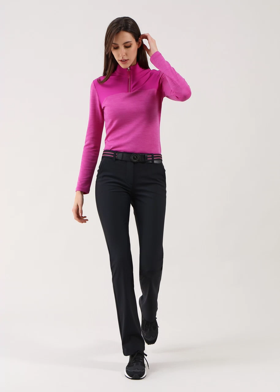 Chervò Women's TRUCCATA Pro-Therm® Quarter-Zip Wool Blend Midlayer - FUCHSIA