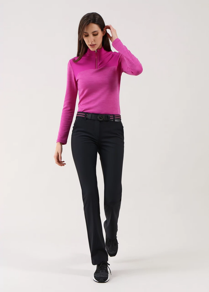 Chervò Women's TRUCCATA Pro-Therm® Quarter-Zip Wool Blend Midlayer - FUCHSIA