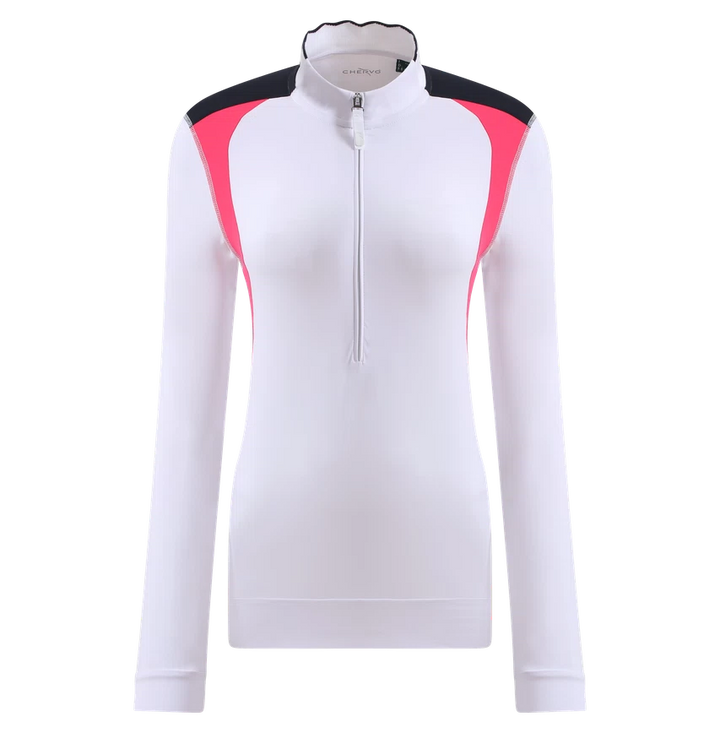 Chervo Women's TORRETTA Half-Zip Long Sleeve - WHITE