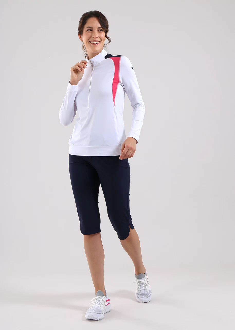 Chervo Women's TORRETTA Half-Zip Long Sleeve - WHITE