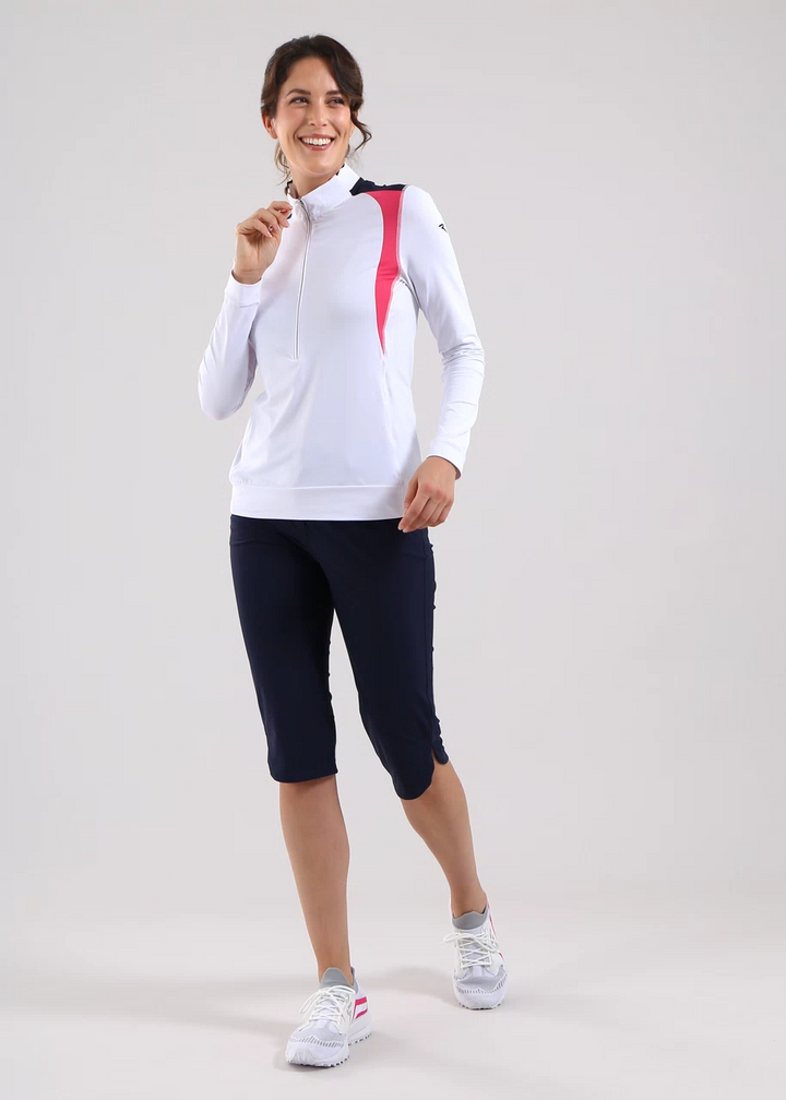 Chervo Women's TORRETTA Half-Zip Long Sleeve - WHITE