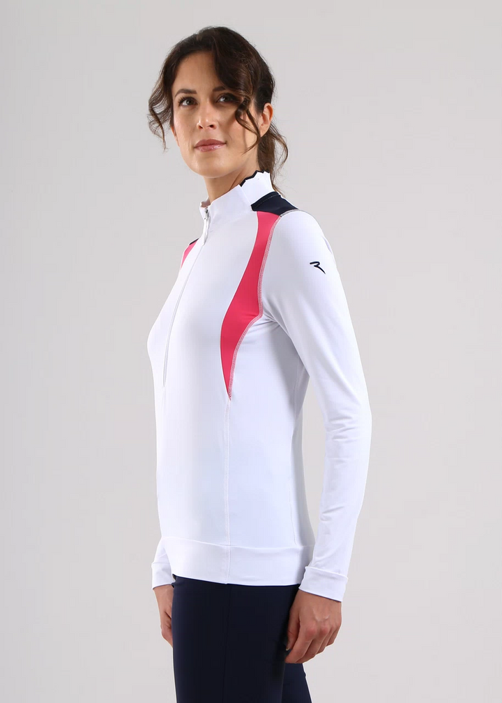 Chervo Women's TORRETTA Half-Zip Long Sleeve - WHITE