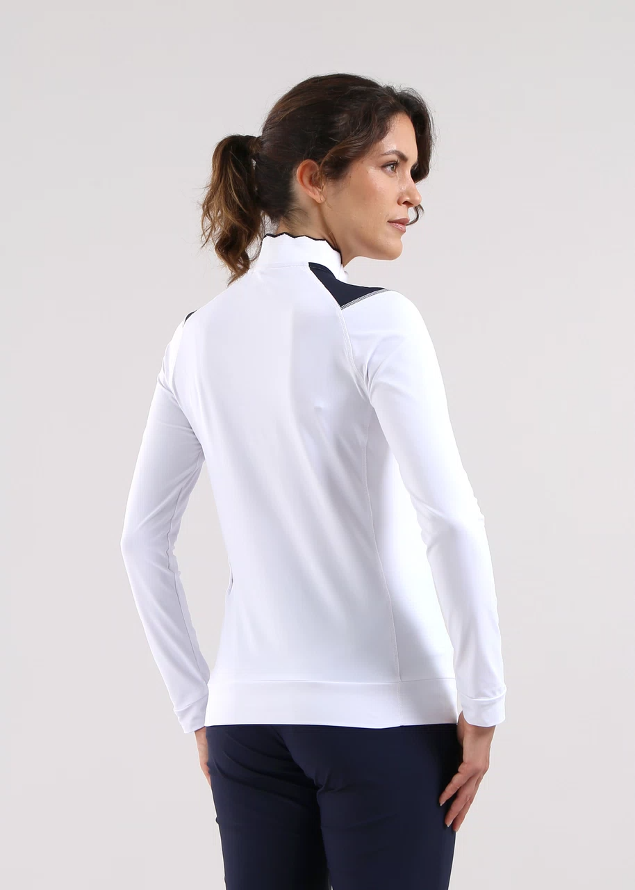 Chervo Women's TORRETTA Half-Zip Long Sleeve - WHITE