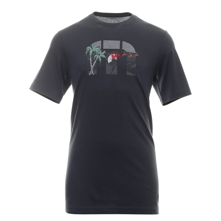 TRAVIS MATHEW MENS CART RACE HOLIDAY T-SHIRT - MOOD INDIGO
