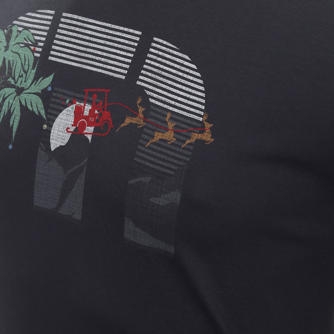 TRAVIS MATHEW MENS CART RACE HOLIDAY T-SHIRT - MOOD INDIGO