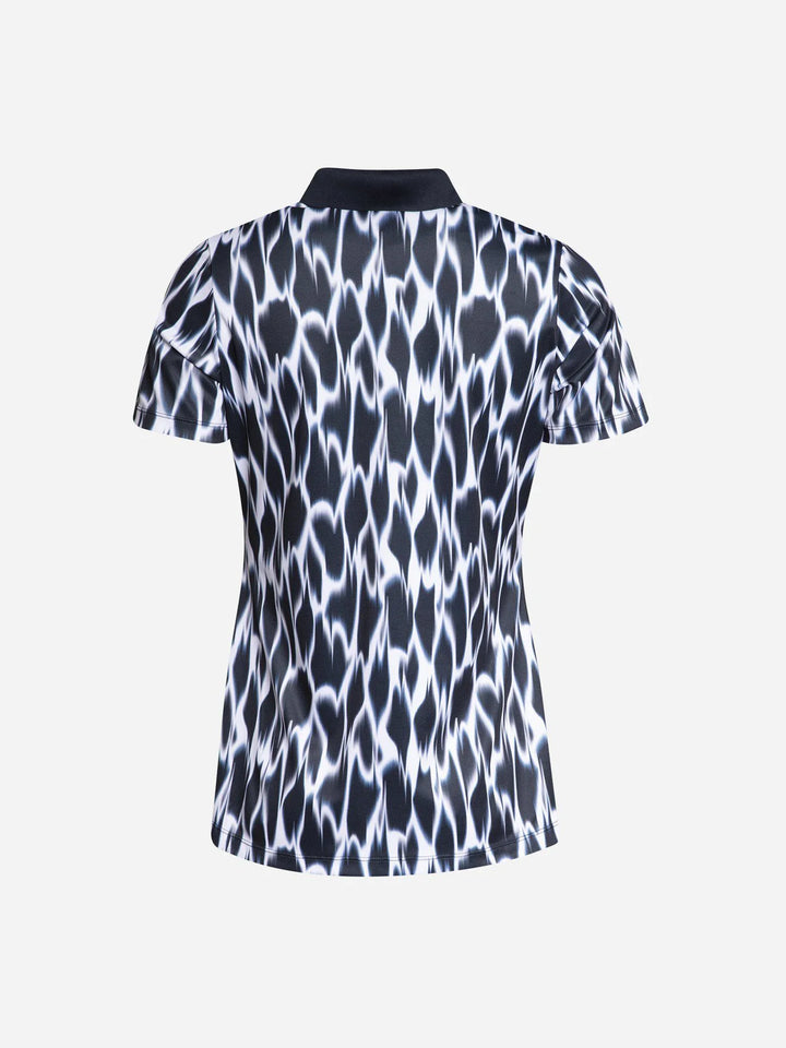 Cross Sportswear Womens Blurry Technical Polo - NAVY