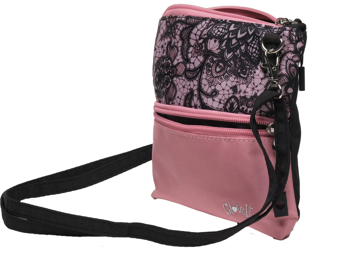 GLOVE IT WOMENS ZIP CARRYALL BAG - ROSE LACE