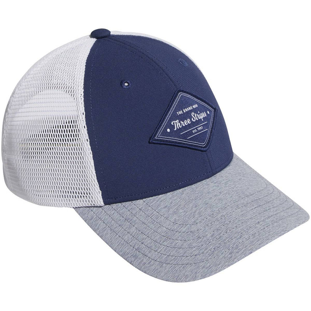 adidas stripe trucker hat