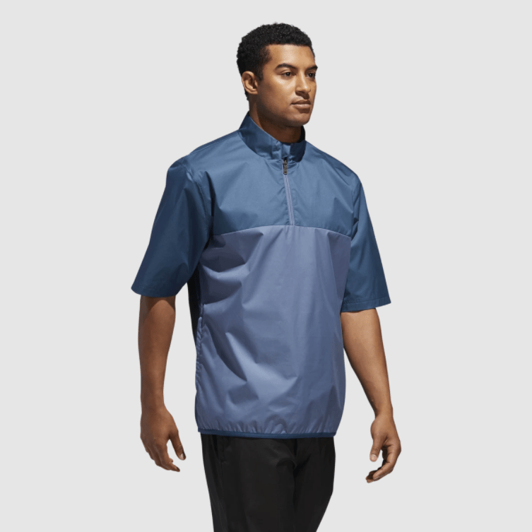 adidas Mens Packable Wind Water Half Sleeve Jacket SUB BLUE