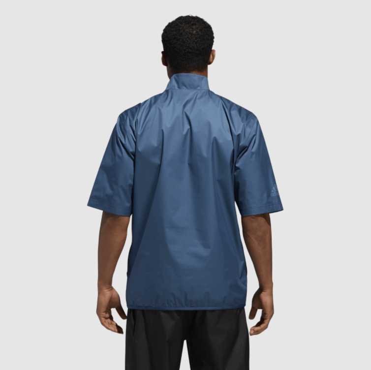 adidas Mens Packable Wind & Water Half Sleeve Jacket- SUB BLUE
