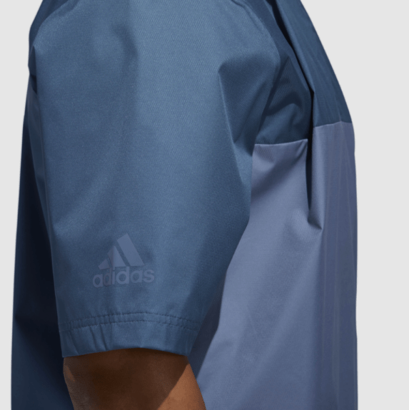 adidas Mens Packable Wind & Water Half Sleeve Jacket- SUB BLUE