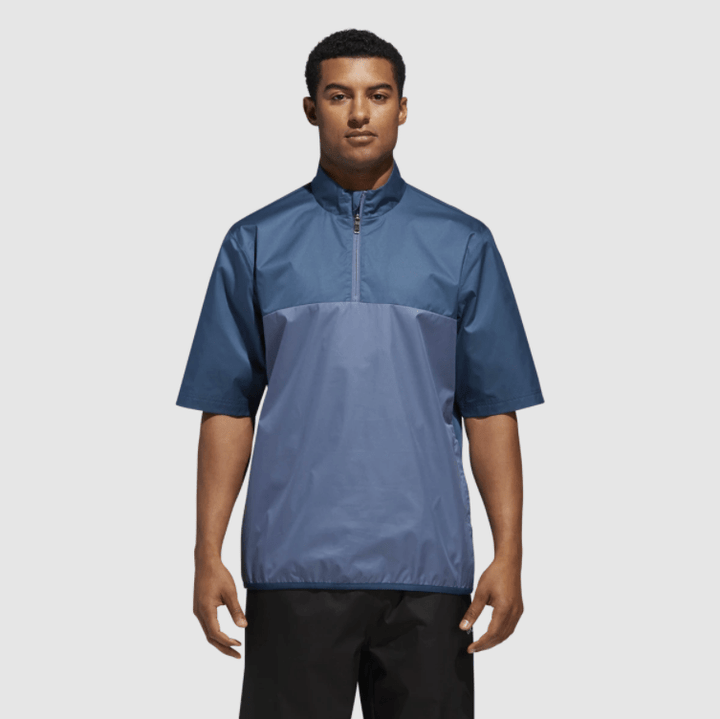 adidas Mens Packable Wind & Water Half Sleeve Jacket- SUB BLUE