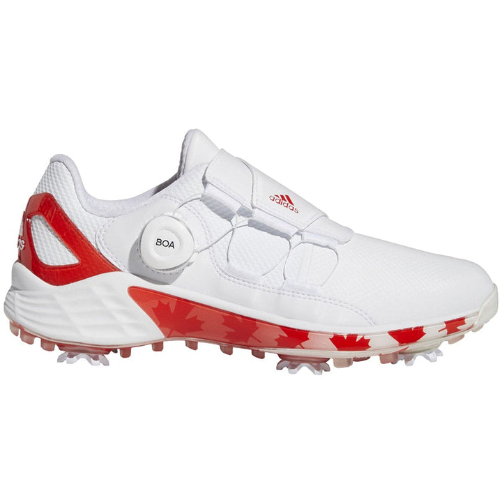 adidas Womens LTD Edition Canada ZG21 BOA Golf Shoes - CLOUD WHITE/RED/SILVER  METALLIC