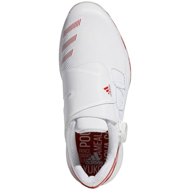 adidas Womens LTD Edition Canada ZG21 BOA Golf Shoes - CLOUD WHITE/RED/SILVER  METALLIC