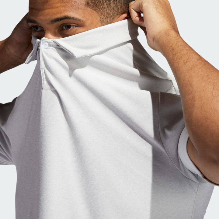 adidas Mens Short Sleeves Go To Polo Shirt - WHITE