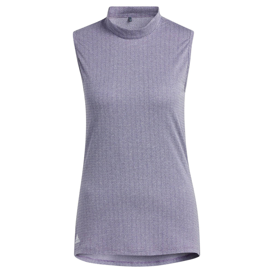 adidas Womens Essentials Sleeveless Primegreen Golf Polo Shirt - LEGACY INDIGO/WHITE