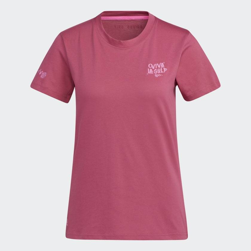 adidas Womens Viva La Golf T-Shirt - WILD PINK
