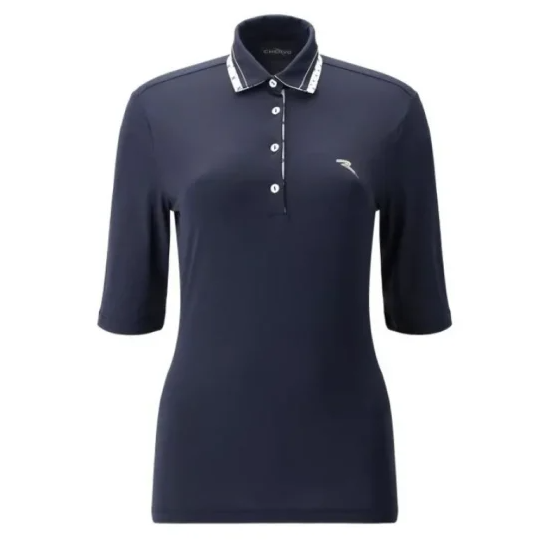 Chervo Women's ADVISOR 3/4 Sleeve Lightweight Pique Polo - NAVY