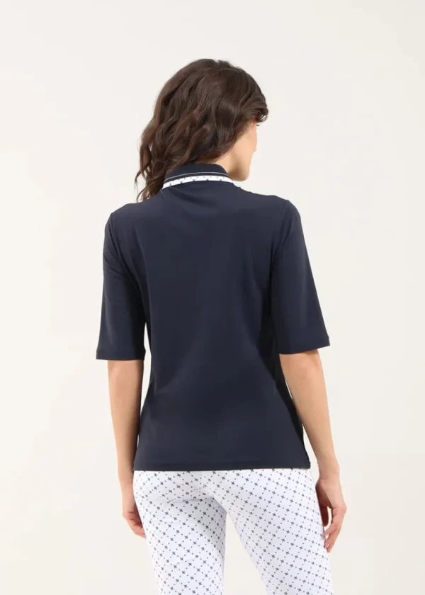 Chervo Women's ADVISOR 3/4 Sleeve Lightweight Pique Polo - NAVY