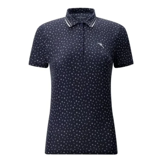 Chervo Women's ALLPRINT Lightweight Polo - NAVY