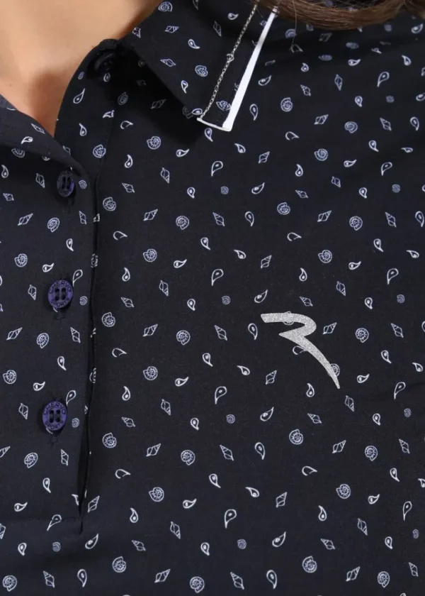 Chervo Women's ALLPRINT Lightweight Polo - NAVY