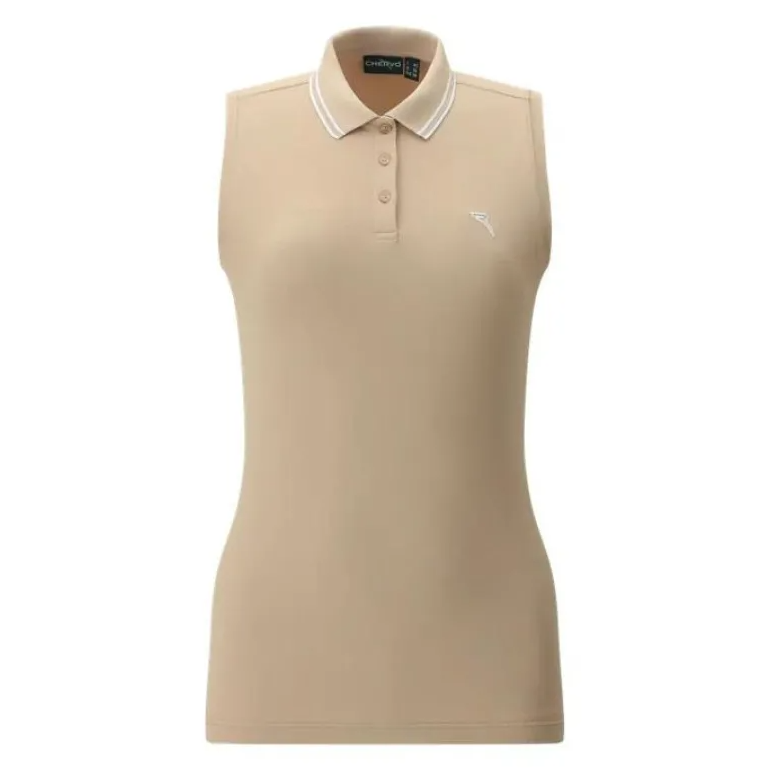 Chervo Women's AMACA Sleeveless Pique Polo - SAND