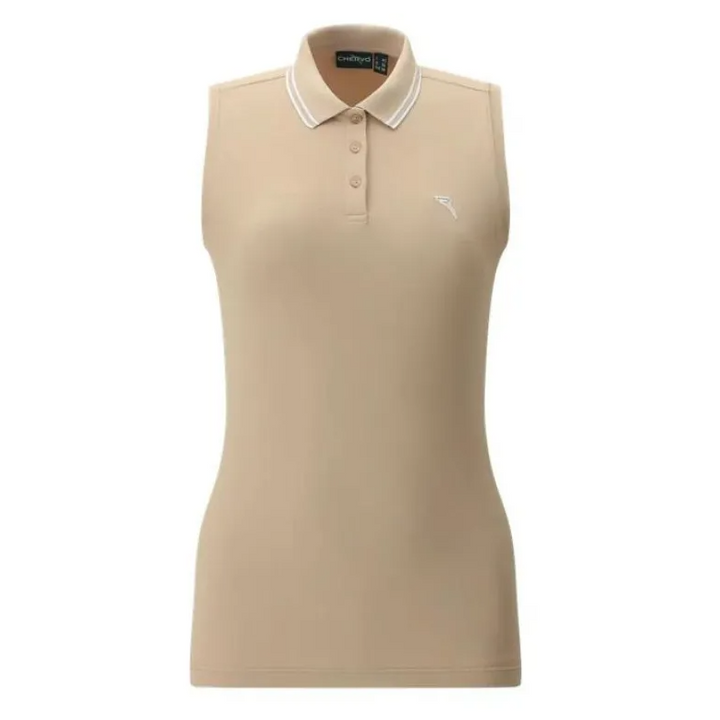 Chervo Women's AMACA Sleeveless Pique Polo - SAND