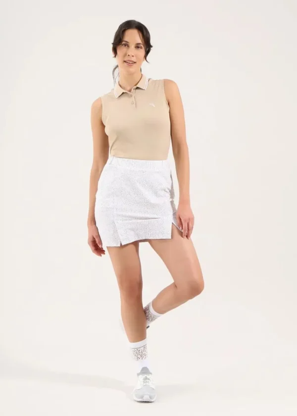 Chervo Women's AMACA Sleeveless Pique Polo - SAND
