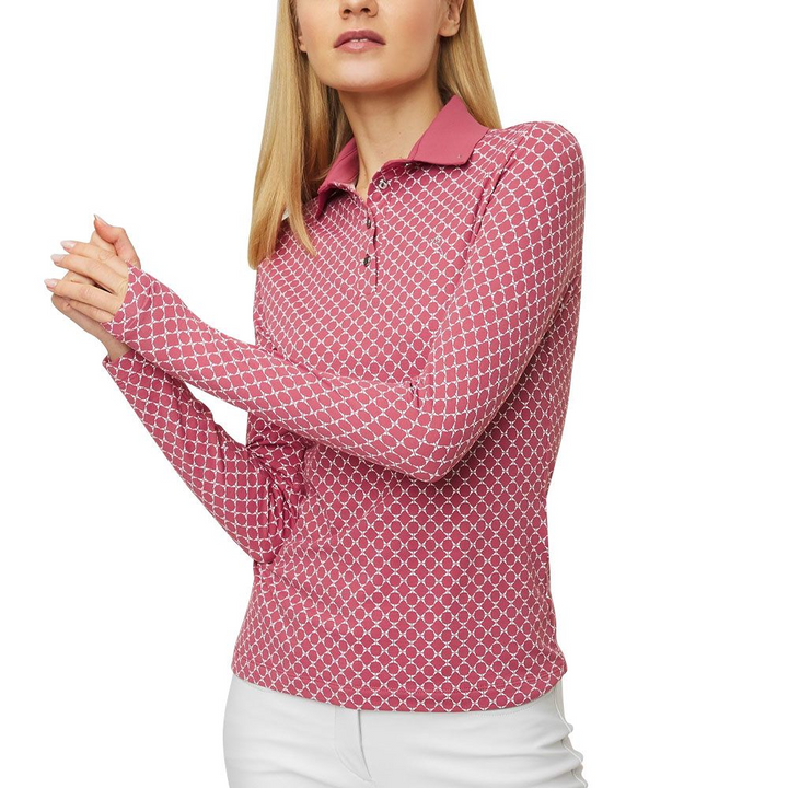 Chervo Women's Arais Long Sleeve Polo - MAUVE OCTA