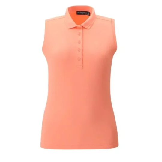 Chervo Women's AREATA Sleeveless Pique Polo - CORAL